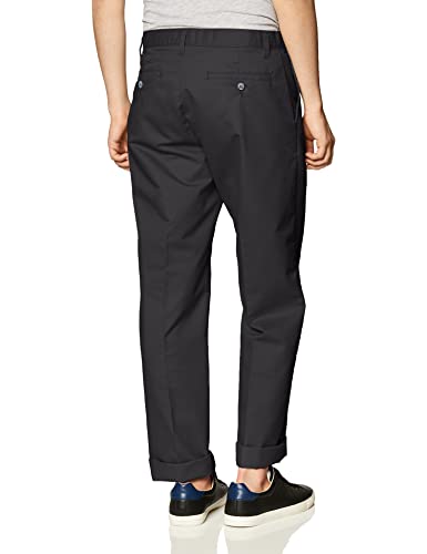 Lee Men's Total Freedom Relaxed Fit Flat Front Pant - 33W x 29L - Black