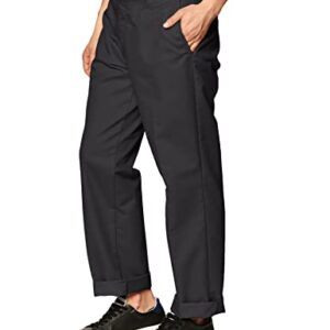 Lee Men's Total Freedom Relaxed Fit Flat Front Pant - 33W x 29L - Black