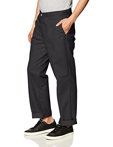 Lee Men's Total Freedom Relaxed Fit Flat Front Pant - 33W x 29L - Black