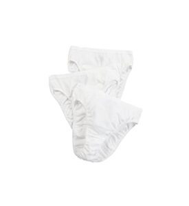 fruit of the loom women's 3 pack cotton hi-cut brief panty, white, 9