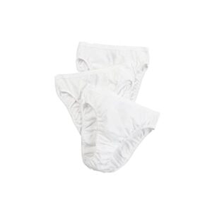 Fruit of the Loom Women's 3 Pack Cotton Hi-Cut Brief Panty, White, 9