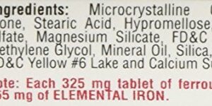 Major FeroSul Ferrous Sulfate 325mg, 100 Iron Supplement Tablets each (Value Pack of 3)