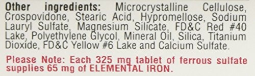 Major FeroSul Ferrous Sulfate 325mg, 100 Iron Supplement Tablets each (Value Pack of 3)