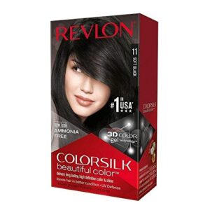 revlon colorsilk beautiful color, soft black [11] 1 ea (pack of 4)