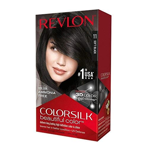 Revlon ColorSilk Beautiful Color, Soft Black [11] 1 ea (Pack of 4)