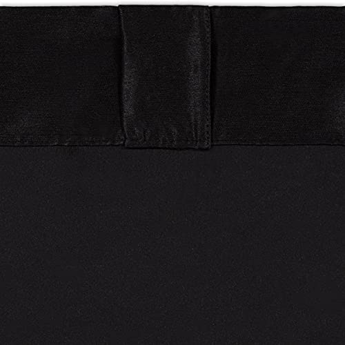 Eclipse Fresno Modern Blackout Thermal Rod Pocket Window Curtain for Bedroom (1 Panel), 52 in x 63 in, Black