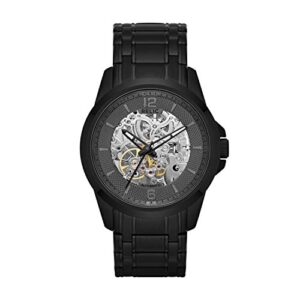 relic by fossil men's cameron automatic self-winding stainless steel ip skeleton dial watch, color: black (model: zr12110)
