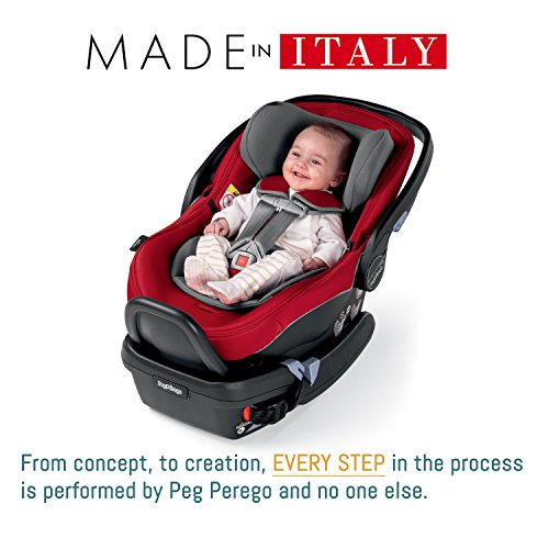 Peg Perego Primo Viaggio 4-35 - Rear Facing Infant Car Seat - for Babies 4 to 35 lbs - Made in Italy - Atmosphere (Grey)