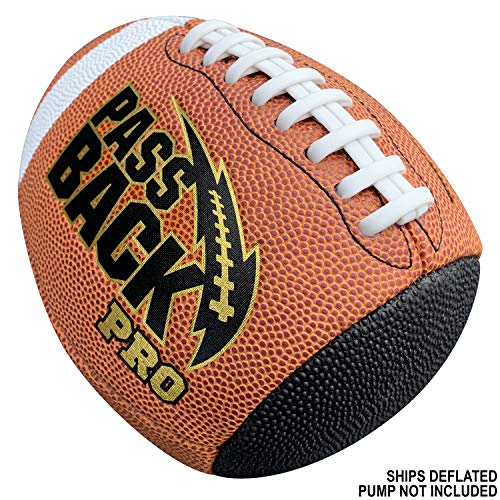 Passback Pro Composite Football, Ages 14+, High School Training Football, (Ships Deflated)