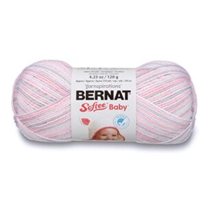 bernat softee baby yarn, ombre, 4.25 oz, gauge 3 light, pink flannel