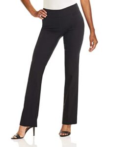 rekucci womens ease into comfort bootcut pants (black, 10)
