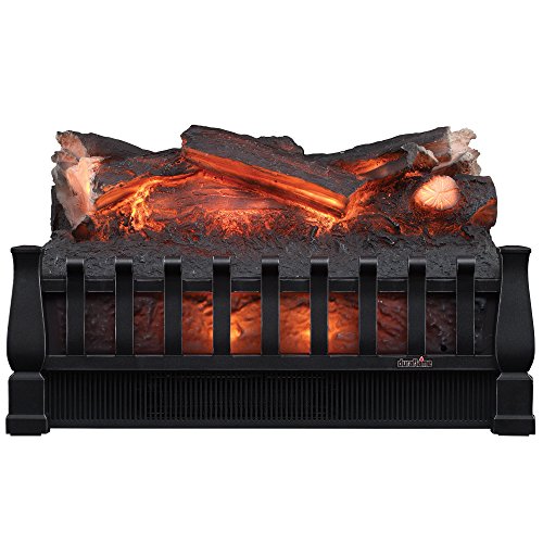 Duraflame DFI021ARU Electric Log Set Heater with Realistic Ember Bed and Logs, 20.5" W x 8.66" D x 12" H, Black