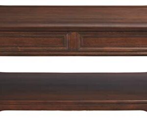 Signature Design by Ashley Alymere Traditional Lift Top Coffee Table, Hand-Finished with 2 Storage Drawers and Fixed Floor Shelf, Dark Brown