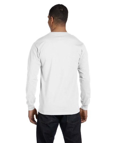 Hanes mens Essentials Long Sleeve T-shirt Value Pack (4-pack) fashion t shirts, White, X-Large US