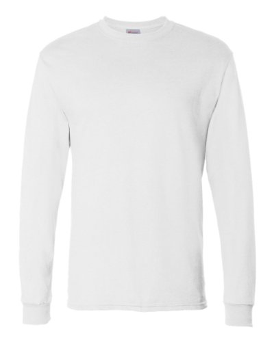 Hanes mens Essentials Long Sleeve T-shirt Value Pack (4-pack) fashion t shirts, White, X-Large US