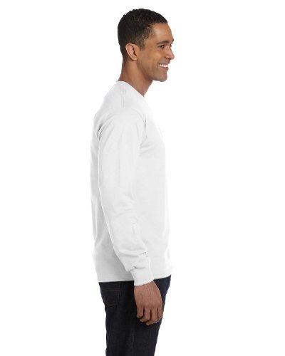 Hanes mens Essentials Long Sleeve T-shirt Value Pack (4-pack) fashion t shirts, White, X-Large US