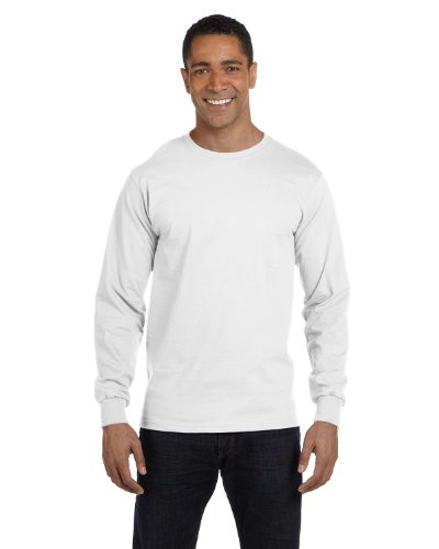 Hanes mens Essentials Long Sleeve T-shirt Value Pack (4-pack) fashion t shirts, White, X-Large US