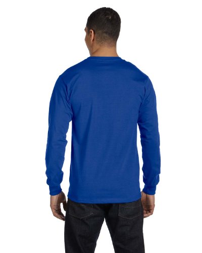 Hanes mens Essentials Long Sleeve T-shirt Value Pack (4-pack) fashion t shirts, Deep Royal, X-Large US