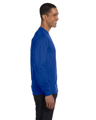 Hanes mens Essentials Long Sleeve T-shirt Value Pack (4-pack) fashion t shirts, Deep Royal, X-Large US