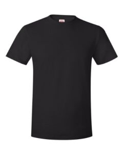 hanes men's big and tall nano premium cotton t-shirt (pack of 2), black, 3x-large