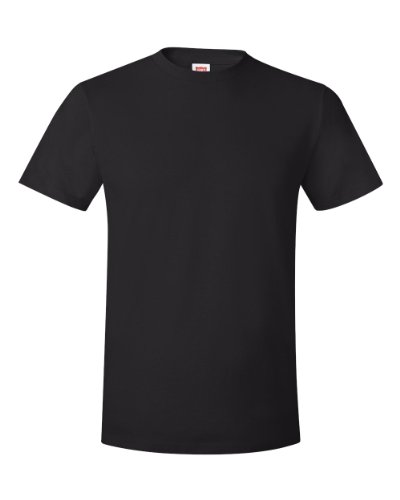 Hanes Men's Big and Tall Nano Premium Cotton T-Shirt (Pack of 2), Black, 3X-Large