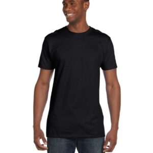 Hanes Men's Big and Tall Nano Premium Cotton T-Shirt (Pack of 2), Black, 3X-Large