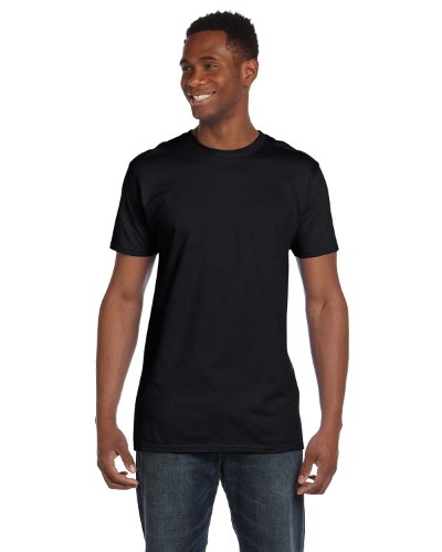 Hanes Men's Big and Tall Nano Premium Cotton T-Shirt (Pack of 2), Black, 3X-Large