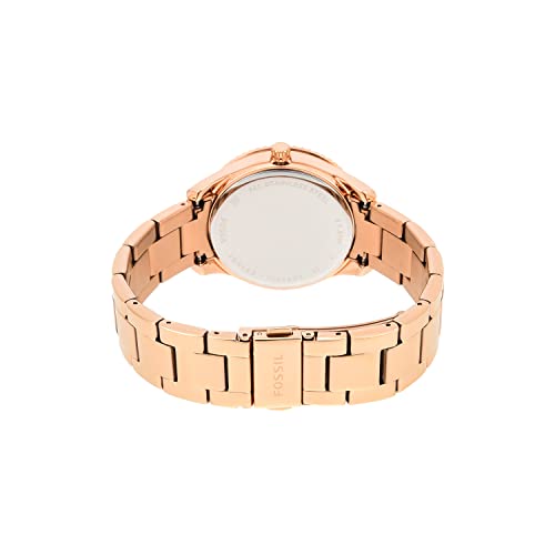 Fossil Women's Stella Quartz Stainless Steel Multifunction Watch, Color: Rose Gold Glitz (Model: ES3590)