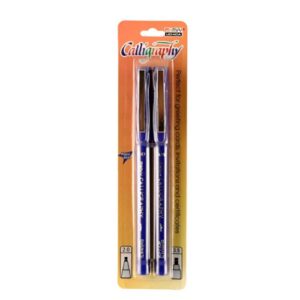 uchida of america 6000-2c-3 calligraphy marker set, 2.0 and 3.5mm, blue, 2-pack