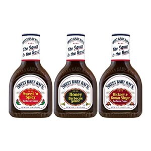sweet baby ray's variety honey barbecue sauce hickory & brown sugar bbq sauce sweet 'n spicy bbq sauce (18 ounce, pack of 3)