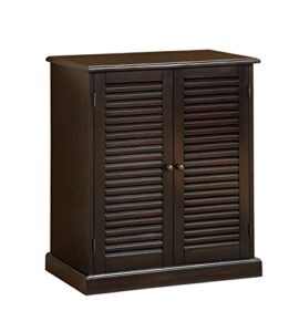 furniture of america 5-shelf enclosed shoe cabinet, espresso