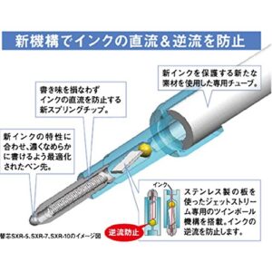 三菱鉛筆 Mitsubishi Pencil SXE3T18005P9 3 Color Ballpoint Pen & Stylus Jetstream Stylus Rotation Type 0.5 Navy Easy Writing