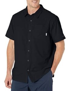 columbia men's slack tide camp shirt, black, medium