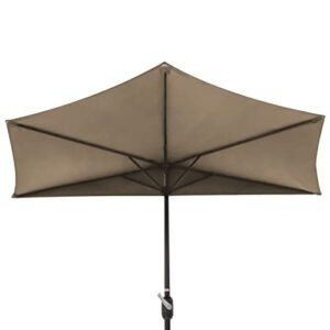 Trademark Innovations Patio Half Umbrella - 9' Diameter - (Tan)