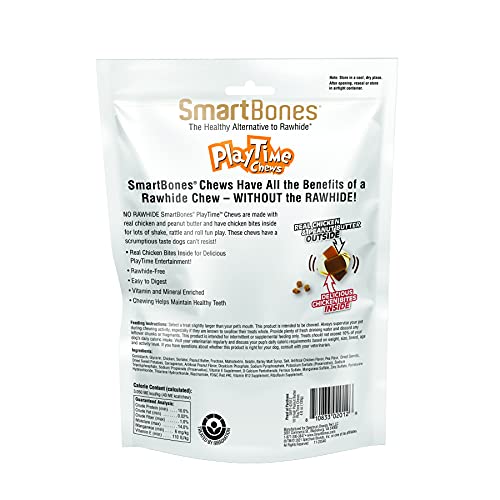SmartBones DoubleTime Rolls and Playtime Chews, Treat Your Dog to a Rawahide-Free Chew Made with Real Meat and Vegetables