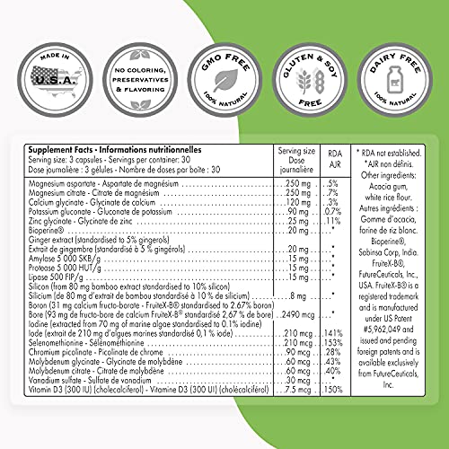 Supersmart - Multimineral Complex (Full Spectrum) - with Magnesium, Zinc, Boron, Calcium, Chromium, Selenium, Iodine & Potassium | Non-GMO & Gluten Free - 90 Vegetarian Capsules