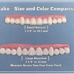 Imako Cosmetic Teeth 2 Pack. (Large, Natural) Uppers Only- Arrives Flat. Fit at Home Do it Yourself Smile Makeover!