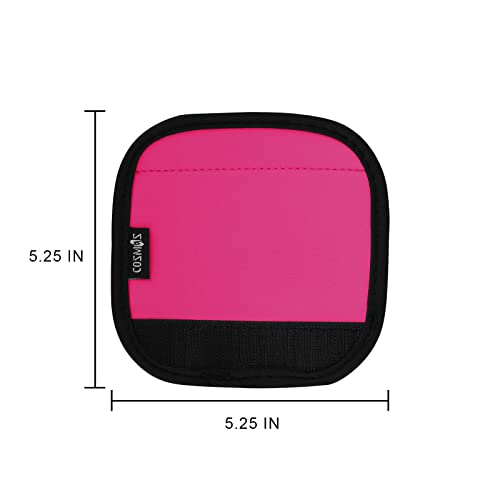 Cosmos 5 Pcs Hot Pink Color Comfort Neoprene Handle Wraps/Grip/Identifier for Travel Bag Luggage Suitcase Travel Bag Laptop Computer Tote Briefcases