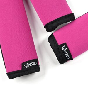 Cosmos 5 Pcs Hot Pink Color Comfort Neoprene Handle Wraps/Grip/Identifier for Travel Bag Luggage Suitcase Travel Bag Laptop Computer Tote Briefcases