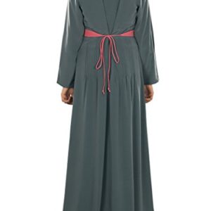 MyBatua Women’s Muslim Clothing Beautiful Dress Ramsha Abaya in Grey (X-Small)