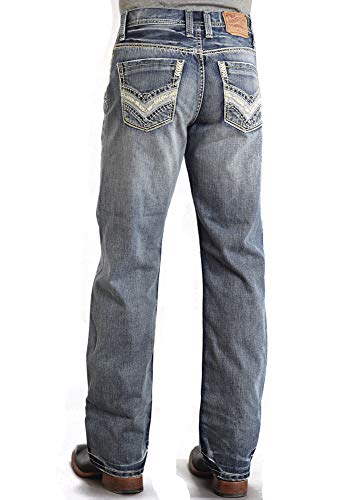 Stetson Men's Modern Straight Leg Jean, Light Stonewash, 36x30