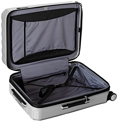 DELSEY Paris Titanium Hardside Expandable Luggage with Spinner Wheels, Silver, Checked-Medium 25 Inch