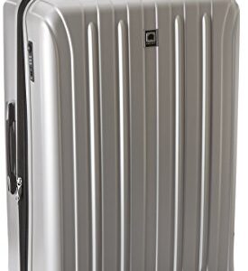 DELSEY Paris Titanium Hardside Expandable Luggage with Spinner Wheels, Silver, Checked-Large 29 Inch,207183011