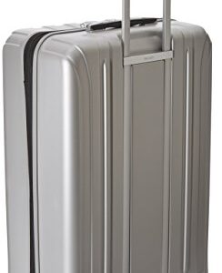 DELSEY Paris Titanium Hardside Expandable Luggage with Spinner Wheels, Silver, Checked-Large 29 Inch,207183011