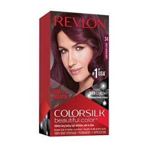 revlon colorsilk beautiful color for unisex, 34 deep burgundy (pack of 12)