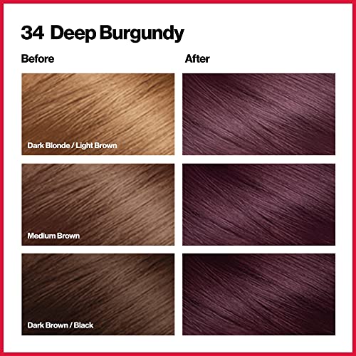 Revlon Colorsilk Beautiful Color for Unisex, 34 Deep Burgundy (Pack of 12)