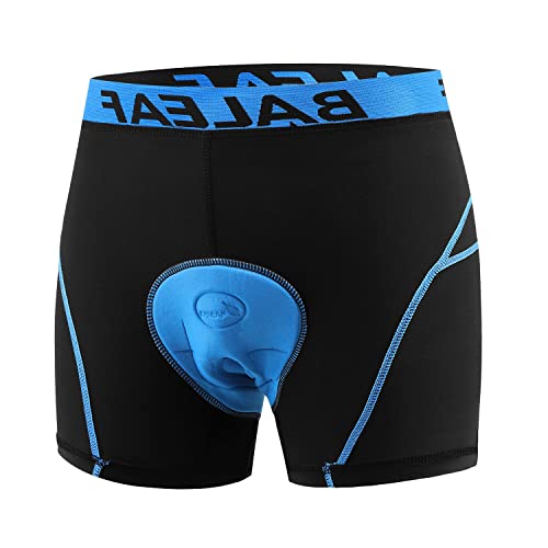 BALEAF Men's 3D Padded Bike Shorts Cycling Underwear MTB Liner Road Biking Bicycle Clothes Blue L