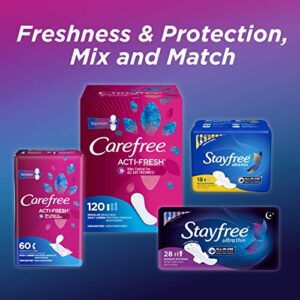 Stayfree Maxi Super Long Wingless Reliable Protection and Absorbency Pads For Women, 48 Count (Pack of 1)