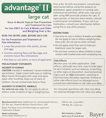 Advantage II Large Cat 4-Pack