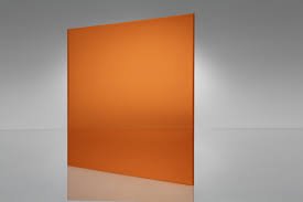 orange acrylic plexiglas plastic sheet 1/8" 12" x 24" #2037
